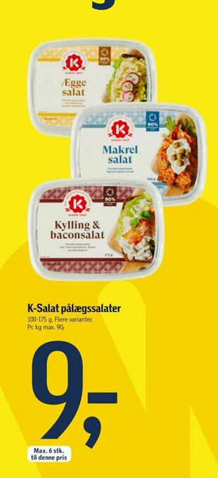 Føtex K-Salat pålægssalater tilbud