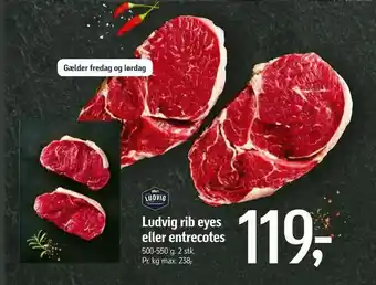 Føtex Ludvig eller entrecotes rib eyes tilbud