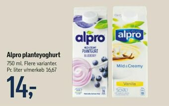 Føtex Alpro planteyoghurt tilbud