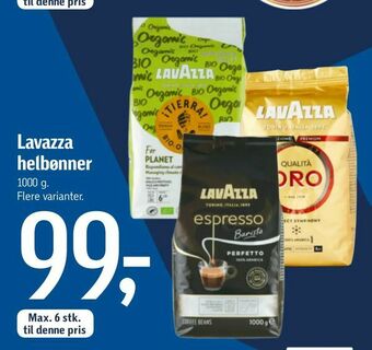 Føtex Lavazza helbønner tilbud
