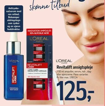 Føtex Revitalift ansigtspleje tilbud