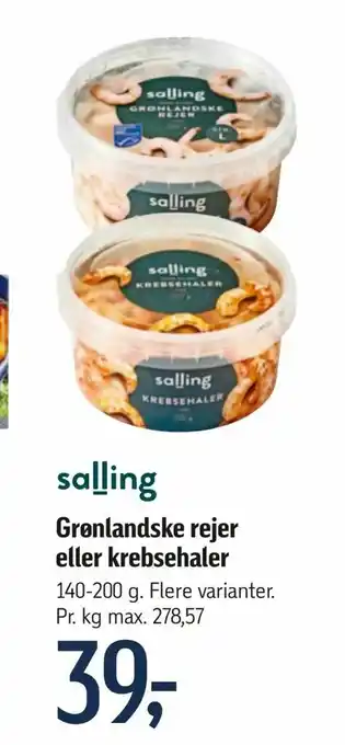 Grønlandske rejer eller krebsehaler