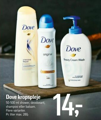Føtex Dove kropspleje tilbud