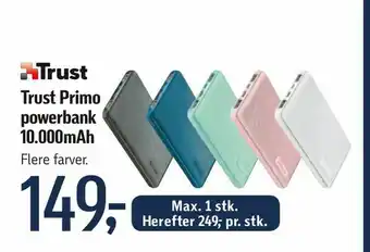 Føtex Trust Primo powerbank 10000mAh tilbud