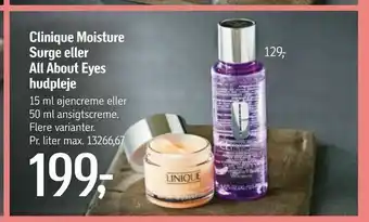 Føtex Clinique Moisture Surge eller All About Eyes hudpleje tilbud