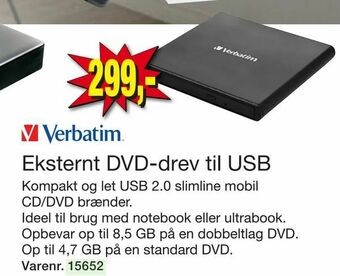 Harald Nyborg Eksternt DVD-drev til USB tilbud