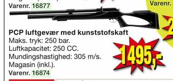 Harald Nyborg PCP luftgevær med kunststofskaft tilbud