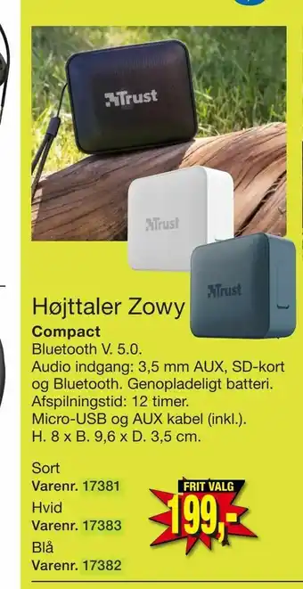 Harald Nyborg Højttaler Zowy tilbud