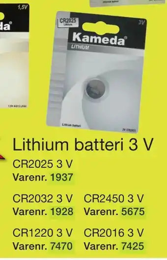 Harald Nyborg Lithium batteri 3 V tilbud