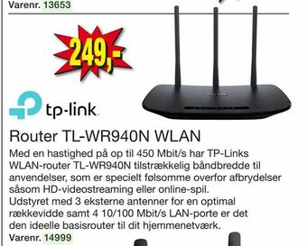 Harald Nyborg Router TL-WR940N WLAN tilbud