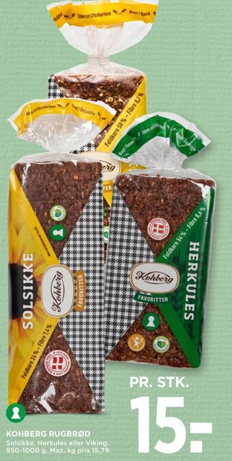 MENY KOHBERG RUGBRØD tilbud