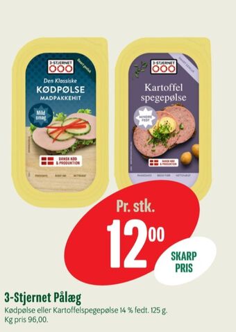 Gul bordpak kødpølse