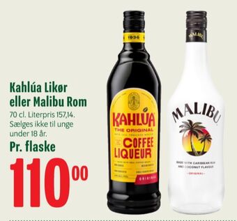 Min Købmand Kahlua likør tilbud