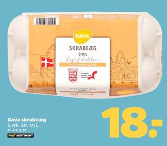 Netto Dava foods skrabeæg m/l tilbud