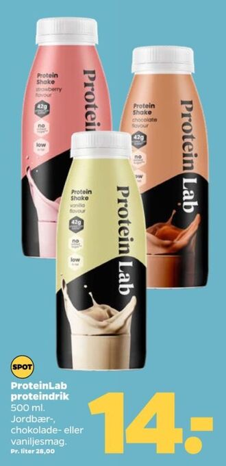 Netto Protein lab proteindrik chokolade tilbud