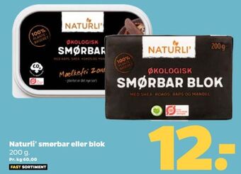 Netto Naturli' smørbar - blok tilbud