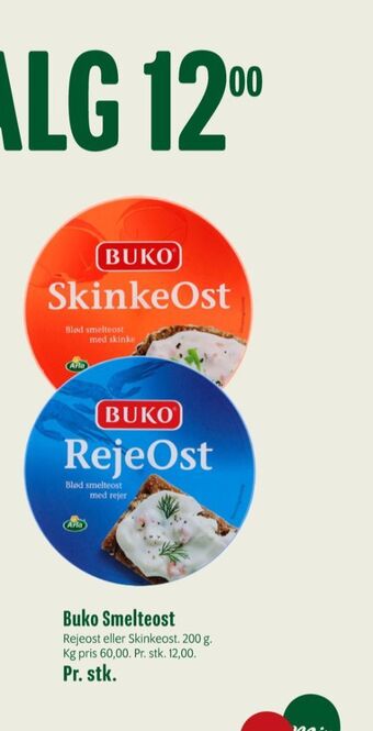 Min Købmand Buko smelte smøreost rejeost tilbud