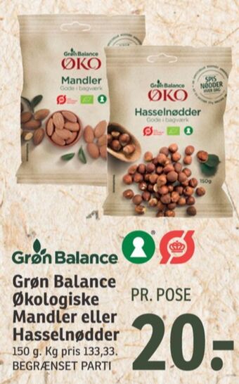 SPAR Grøn balance mandler tilbud