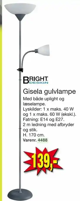 Harald Nyborg Gisela gulvlampe tilbud