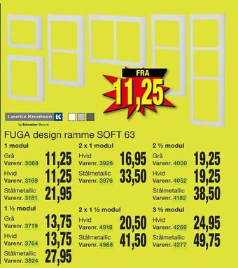 Harald Nyborg FUGA design ramme SOFT 63 tilbud