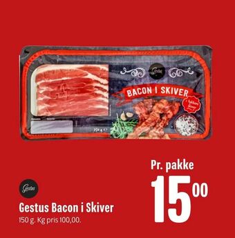 Min Købmand Gestus Bacon i Skiver tilbud