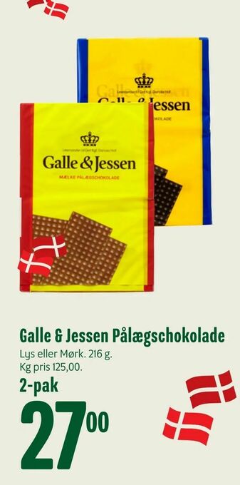 Min Købmand Galle & Jessen Pålægschokolade tilbud
