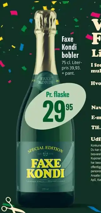 Min Købmand Faxe Kondi bobler tilbud