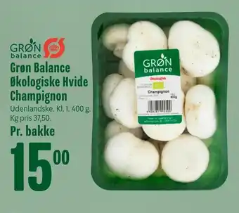 Min Købmand Grøn Balance Økologiske Hvide Champignon tilbud