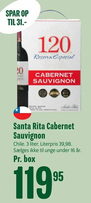 Min Købmand Santa Rita Cabernet Sauvignon tilbud