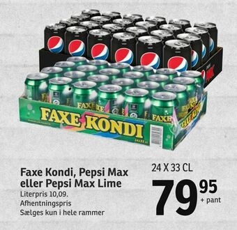 SPAR Faxe Kondi, Pepsi Max eller Pepsi Max Lime tilbud