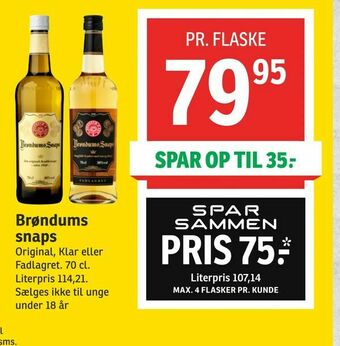 SPAR Brøndums snaps tilbud