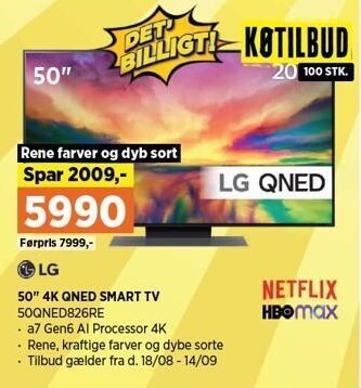 Power Lg 50 4k qned smart tv tilbud