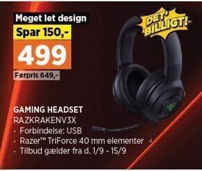 Power Gaming headset tilbud