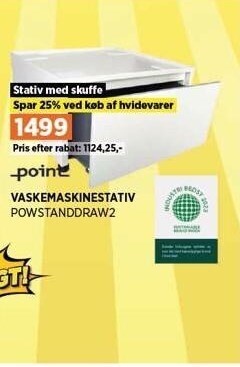 Power Point vaskemaskinestativ tilbud