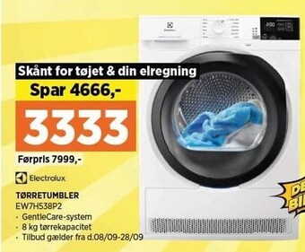 Power Electrolux tørretumbler tilbud