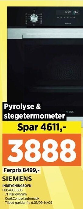 Power Siemens indbygningsovn tilbud