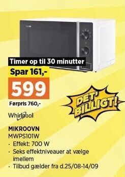 Power Whirlpool mikroovn tilbud