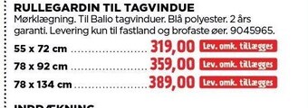 jem & fix Rullegardin til tagvindue tilbud