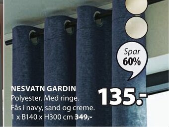 JYSK NESVATN GARDIN tilbud