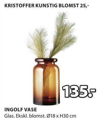 JYSK INGOLF VASE tilbud