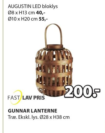 JYSK GUNNAR LANTERNE tilbud