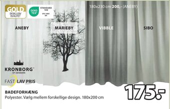 JYSK BADEFORHÆNG tilbud