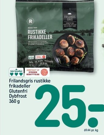 Frilandsgris rustikke frikadeller Glutenfri Dybfrost 360 g
