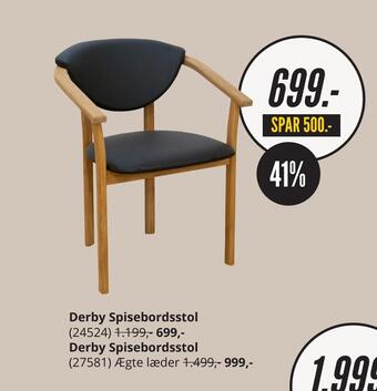 My Home Derby spisebordsstol tilbud