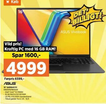 Power Asus bærbar pc tilbud