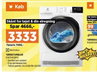 Power Electrolux tørretumbler tilbud