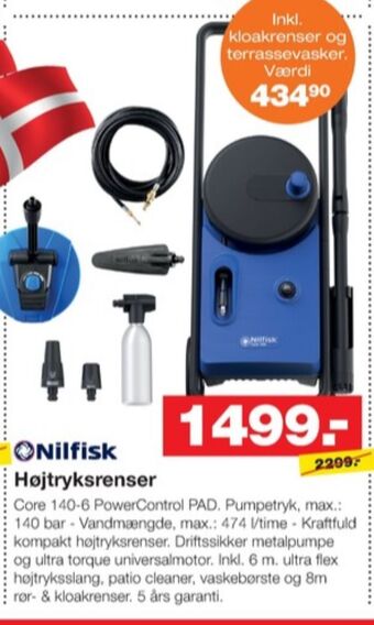Bauhaus Nilfisk højtryksrenser tilbud