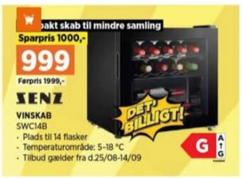Power Senz vinkøleskab tilbud