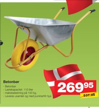 Bauhaus Ukendt trillebør tilbud