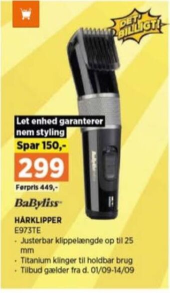Power Babyliss hårklipper tilbud